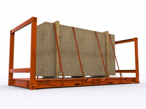 Flat Rack Container מכולה עם דפנות מתקפלות - סי או בי לוגיסטיקה COB
